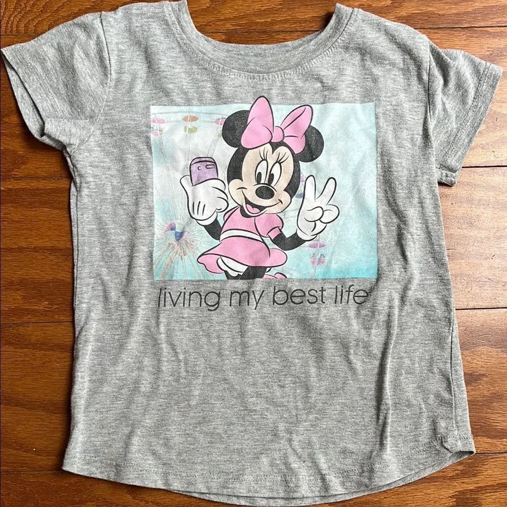 Disney Kids Gray Minnie Mouse T-Shirt